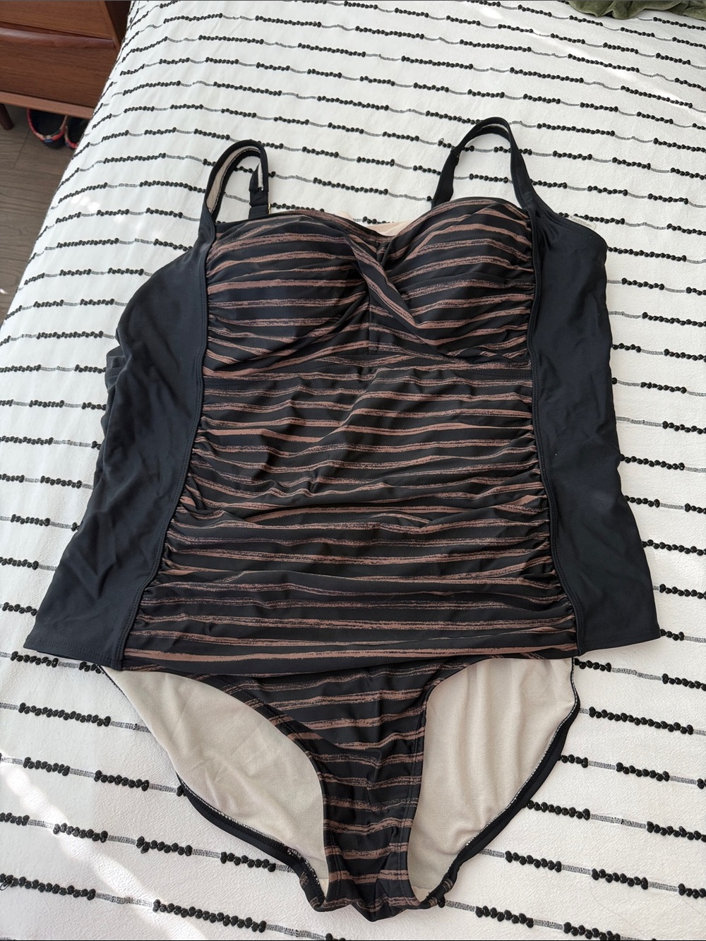 Black and brown bathing suit